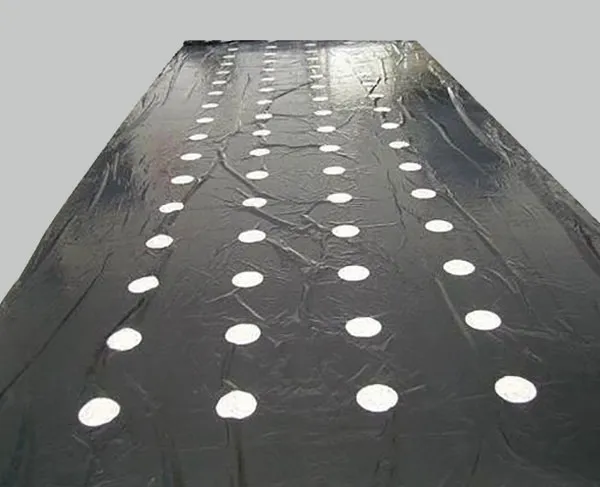 Black pre-punched agricultural mulch film with planting holes